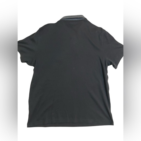 Alfani Men's Two-toned 1/4th Zip Black and Gray Polo Short Sleeve Shirt | Large - Picture 9 of 9